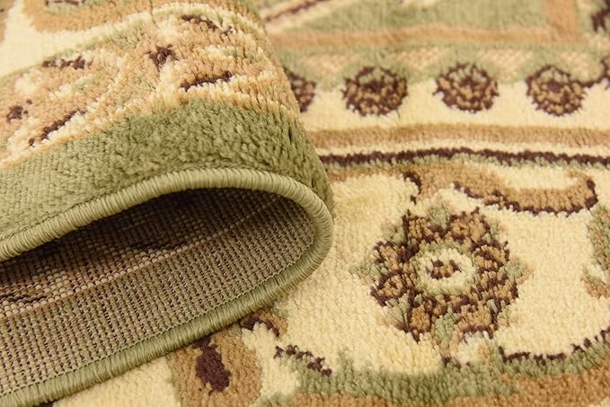 Unique Loom Versailles Collection Traditional Classic Medallion Floral Motif Area Rug (6' 0 x 6' 0 Square, Green/ Ivory)