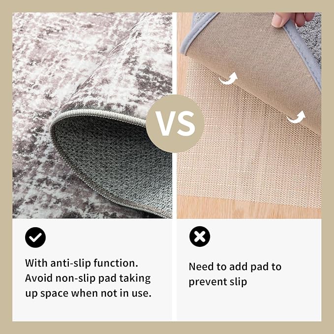 ILANGO 9x12 Modern Area Rug for Living Room Ultra Soft Machine Washable Lightweight Kid & Pet Friendly Stain Resistant Non-Shedding Large Carpet for Bedroom Dining Room Home Office Mat