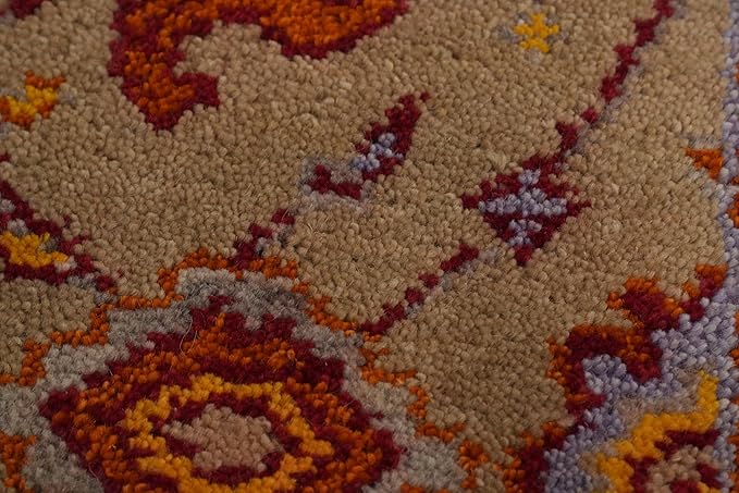 Transitional Collection 5' 2'' X 3' 1'' Rug Rug, All-Over 100% Wool Carpet for Home Décor, Foyer and Hallway