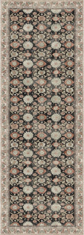 Kuden 2'6"x7' Runner Rug, Machine Washable Area Rug with Non-Slip Backing, Vintage Style, Soft, Easy Clean, Low Pile Rug for Hallway, Entryway, Kitchen, Bedroom