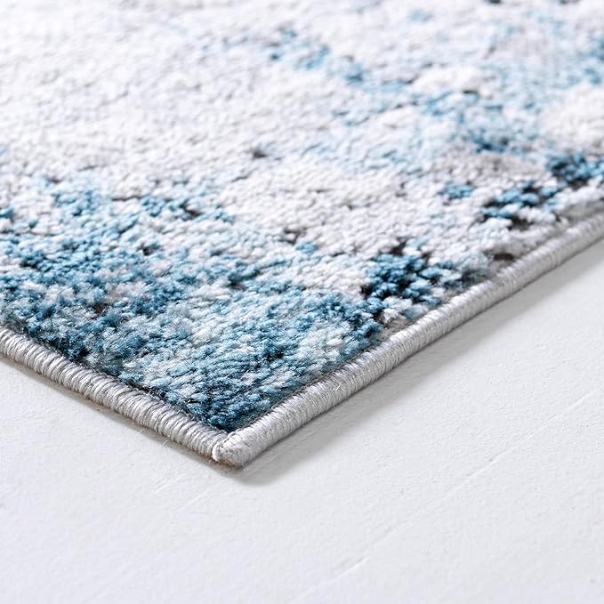 Rugs.com Leipzig Collection Round Rug – 7 Ft Round Beige Low-Pile Rug Perfect for Kitchens, Dining Rooms