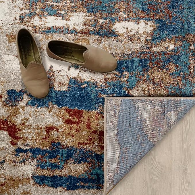 LUXE WEAVERS Lagos Collection Passion 2x7 Abstract Area Rug