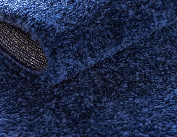 Unique Loom Solo Collection Area Rug - Calabasas (2' 2" x 13' 1" Runner, Navy Blue)