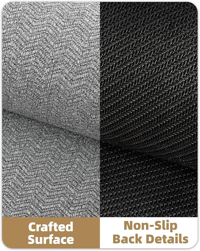 Color&Geometry Thin Indoor Entrance Mats for Home, 17"X29.5" Indoor Mats for Entryway Non Slip Rubber Backed, Dirt Trapper Door Rugs for Entryway Indoor Washable, Grey (Rolled-up NO Creases)