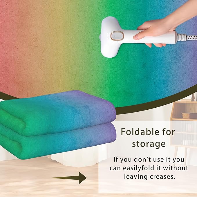 Rainbow Washable 5x7 Area Rugs for Living Room, Thin Low Pile Contemporary Carpet, Non-Slip Base Lightweight Rug