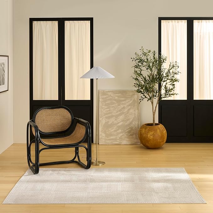 Nourison Home Nordic Taupe 5' x 7' Area Rug - Easy Clean, Non Shedding, Bed Room, Living Room, Dining Room, Kitchen (5' x 7')