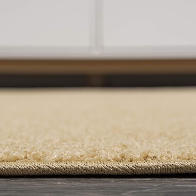 JONATHAN Y Haze Solid Low-Pile Mustard Runner Rug 2x12, Coastal,Bohemian,Minimalist,Classic, Easy-Cleaning for Living Room,Bedroom,Kitchen,Pet Friendly,Non-Shedding (SEU100B-212)