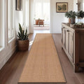 Rubber Runner Rug for Hallways Non Slip, Low Pile Long Laundry Room Mat Hall Jute Rug Runner Carpet Non Skid