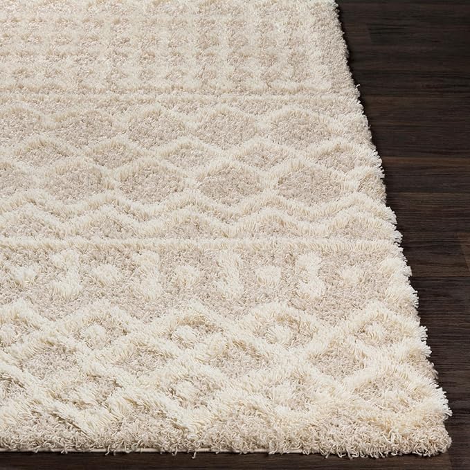 Livabliss Hapsburg Moroccan Shag Area Rug, 6'7" x 9'6", Beige