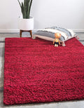Unique Loom Solid Shag Collection Area Rug (2' 2" x 3' 1" Rectangle, Cherry Red)