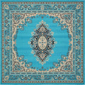 Unique Loom Reza Collection Traditional Persian Style Area Rug, 8' 0" x 8' 0", Turquoise/Ivory