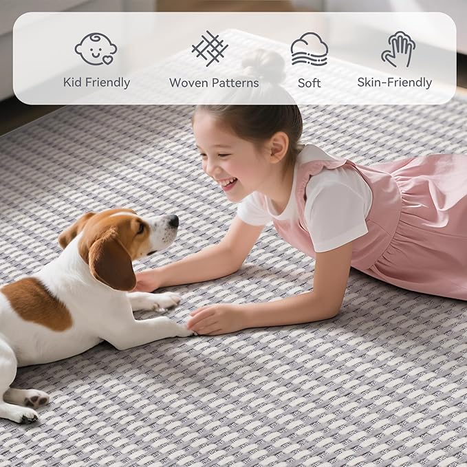 Boho 2x8 ft Runners for Hallways Extra Long Woven Washable Kitchen Runner Mat Rugs Non Slip, Soft Entryway Laundry Hall Floor Runner Carpet for Indoor Backdoor Bedroom Hallway Living Room, Gray