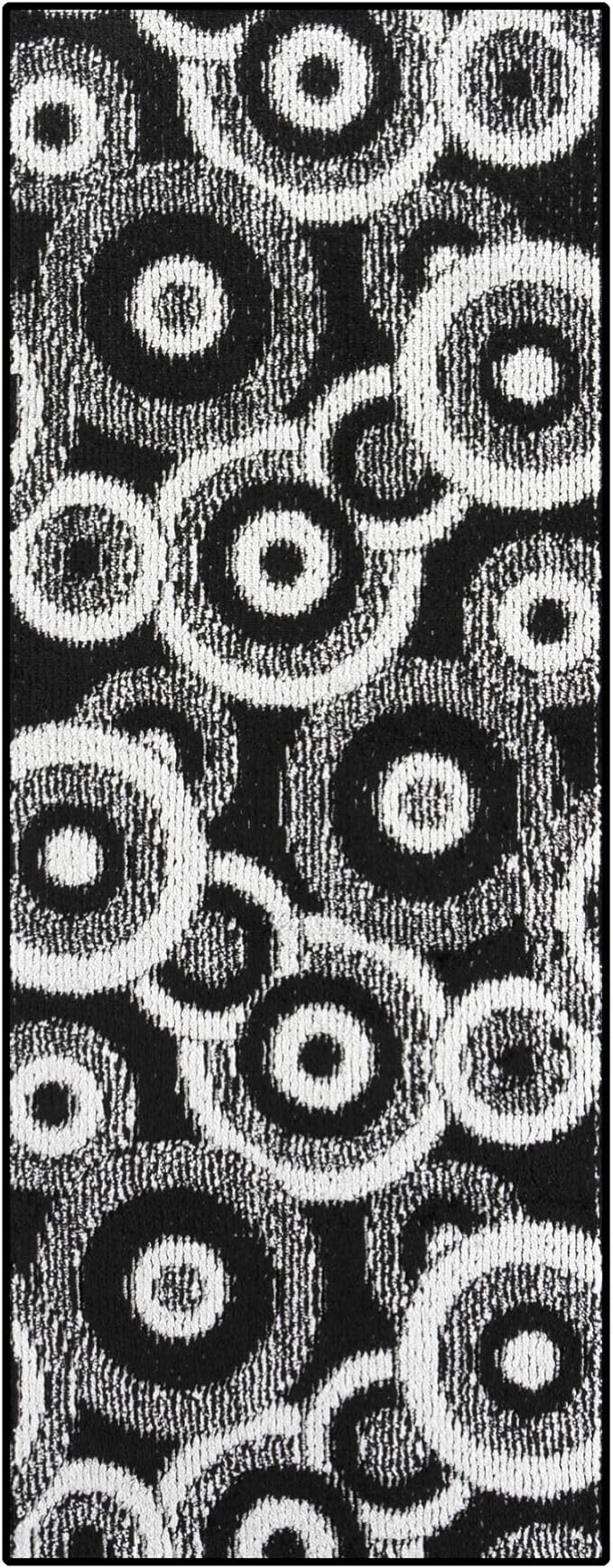 Custom Size Black Hallway Runner Rug | Cut to Length 2'3" x 10' (Runner) | Non-Slip & Machine Washable | REMNAZ