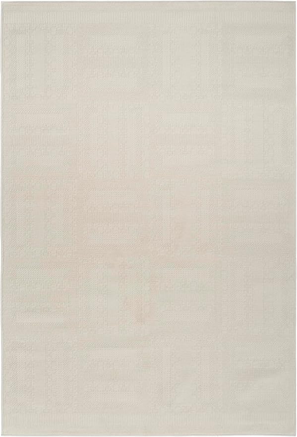Nourison Home Nordic Ivory 5' x 7' Area Rug - Easy Clean, Non Shedding, Bed Room, Living Room, Dining Room, Kitchen (5' x 7')