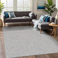 Beverly Rug Easy Jute Gray Rug 5x7 Solid Washable Durable Outdoor Indoor Area Rugs for Living Dining Room Patio Office Stain Resistant Non Shedding Casual Indoor Outside Carpet (5 x 7 Gray)