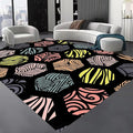 Large Living Room Area Rug 3x4ft,Modern Geometric Rugs, Multicolor Low Pile Farmhouse Carpet, Machine Washable & Non-Slip Non-Shedding for Classroom, Bedroom & Dorm
