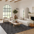 Nourison Home Versatile Charcoal Black 7' x 10' Area Rug - Easy Clean, Non Shedding, Bed Room, Living Room, Dining Room, Kitchen (7' x 10')