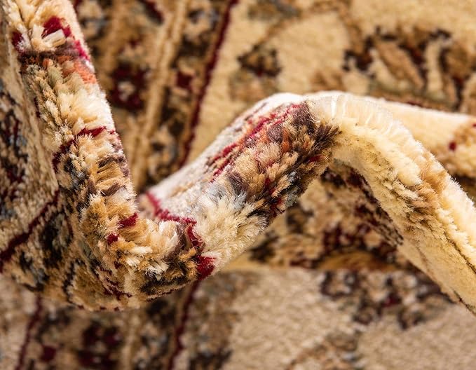 Unique Loom Voyage Collection Traditional Oriental Classic Area Rug (10' 0 x 14' 0 Rectangular, Ivory/Gold)