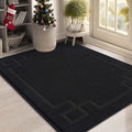 BEQHAUSE Door Mat 32" x 48", Non-Slip Door Mats Indoor Entryway Rugs Washable Low-Profile Absorbent and Stain Resist Floor Mats, Dog Door Mat for Front Back Door, Muddy Wet Shoes & Paws, Black