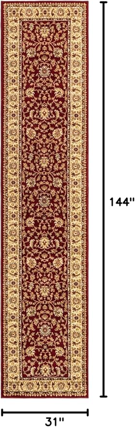 Unique Loom Voyage Collection Traditional Oriental Classic Intricate Design Area Rug (2' 7 x 12' 0 Runner, Red/Gold)
