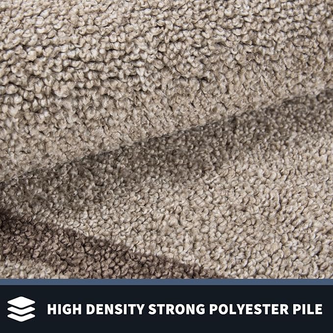 PURRUGS Dirt Trapping Door Mat 24" x 84", Non-Slip/Skid Machine Washable Entryway Rug, Shoes Scraper, Area Rug, Super Absorbent Welcome Mat for Muddy Wet Shoes and Paws, Beige & Grayish Brown
