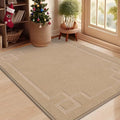 BEQHAUSE Door Mat 32" x 48", Non-Slip Door Mats Indoor Entryway Rugs Washable Low-Profile Absorbent and Stain Resist Floor Mats, Dog Door Mat for Front Back Door, Muddy Wet Shoes & Paws, Beige