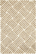Dash & Albert Layers Ochre Hand Hooked Wool Rug, 8.5 X 11.5 Feet, Yellow/Orange Geometric Pattern - Premium Luxury Hotel Quality Soft Breathable Hypoallergenic Machine Washable Easy Care All Season