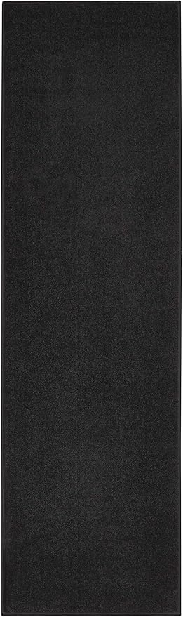 Nourison Home Nourison Essentials Black 2' x 6' Area Rug - Easy Clean, Non Shedding, Bed Room, Living Room, Dining Room, Kitchen (6' Runner)