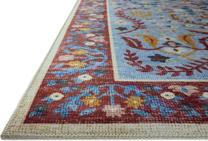 Loloi Rifle Paper Co. Canopy Collection CNP-03 Red/Blue 2'-3" x 3'-9" Accent Rug