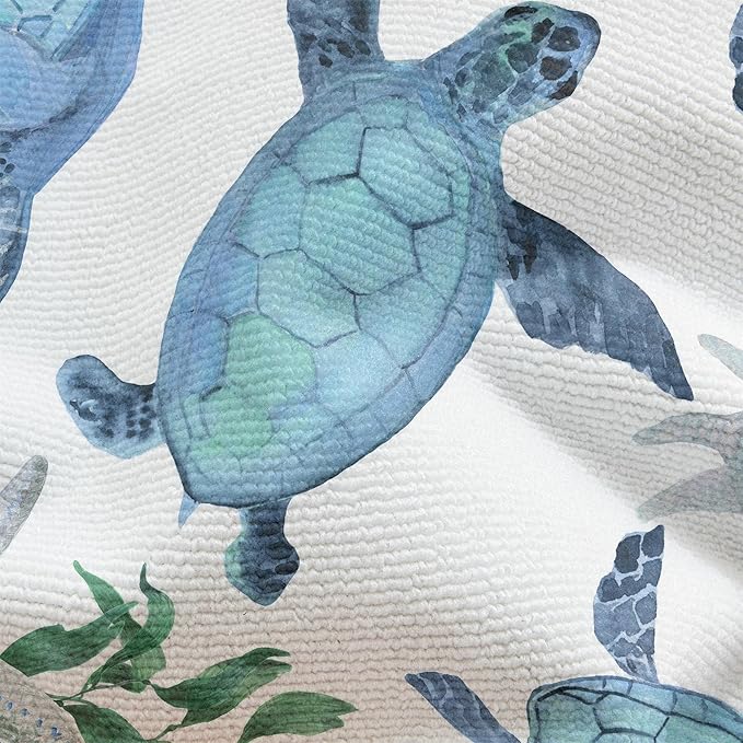 Tritard Coastal Sea Turtles 2x3 Area Rugs - Small Machine Washable Foldable Throw Rugs Non-Slip Beach Themed Entryway Doormat Indoor Entrance Carpet for Kitchen Bathroom Laundry Bedroom Living Room
