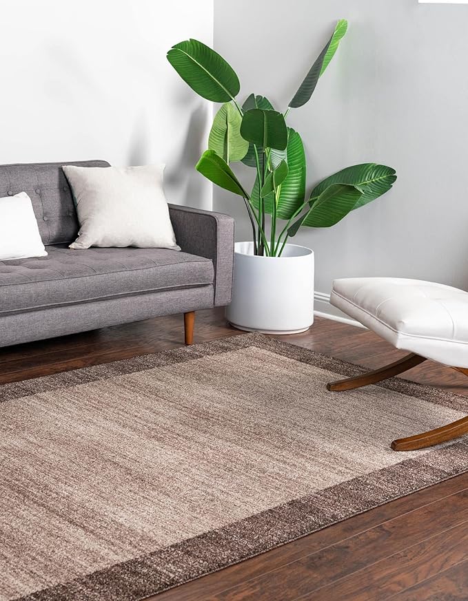 Rugs.com Angelica Collection Rug – 7' x 10' Light Brown Medium Rug Perfect for Bedrooms, Dining Rooms, Living Rooms