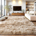 Upgrade Non-Slip Plush Rugs for Living Room, Soft Shaggy Carpets for Living Room, Fuzzy Rugs for Kids' Room, Perfect Decor for Modern Home Tie Dye Camel 6x9 Feet