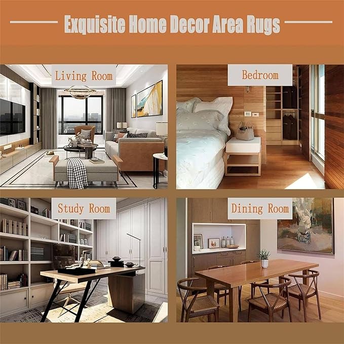 Vintage Baroque Art Long Hallway Rugs Runners, 3.3x10ft, Luxury European Geometric Living Room Rug, Gold Greek Meandering Soft Washable Mats, Shed Resistant Pet Friendly Carpet for Indoor