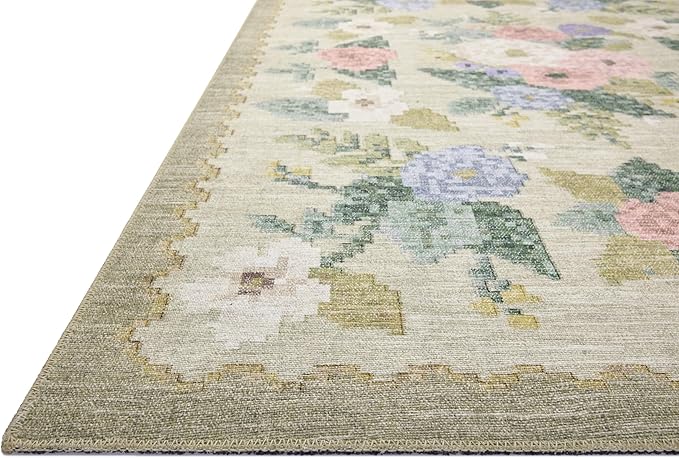 Loloi Rifle Paper Co. Rosa Collection RSA-02 Cream/Multi 7'-6" x 9'-6" Area Rug