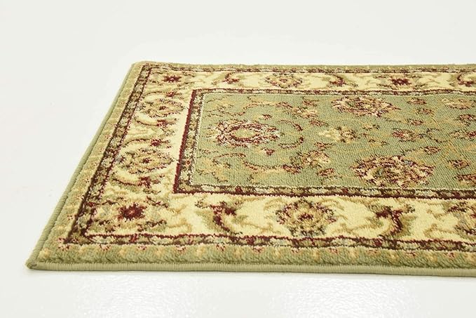 Unique Loom Voyage Collection Traditional Oriental Classic Intricate Design Area Rug (2' 2 x 6' 0 Runner, Green/Ivory)
