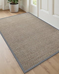 DEXI Ultra Thin Entryway Indoor Door Mat 32x48, Non Slip Rubber Backing Inside Entry Mat, Low Profile Easy Clean Dirt Trapper Doormat for Inside Entrance Patio, Grey