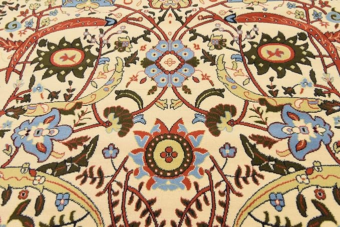 Unique Loom Espahan Collection Area Rug - Cape Cod (8'Square, Cream/ Black)