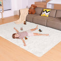 5x7 Cream White Rugs for Living Room Bedroom, Fluffy Large Area Rug Soft Shag Non-Slip Carpet for Kids Boys and Girls Room Dorm Home Decor (5ft x 7ft)