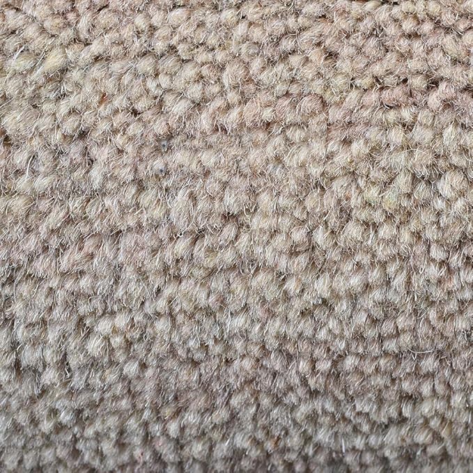 Rugsotic Carpets Hand Knotted Loom Wool ECO-Friendly Area Rugs - 2'6''x6', Runner, Beige Color, Solid Plain Design, High Pile Handmade Anti Skid Area Rugs for Living Room, Bed Room (L00111)