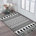 IOHOUZE Small Farmhouse Entryway Rug-2'x3' Boho Woven Kitchen Rug Indoor for Bedroom/Bathroom/Laundry Room, Outdoor Halloween Door Mats for Halloween Decor/Fall Porch Decor/Farmhouse Decor