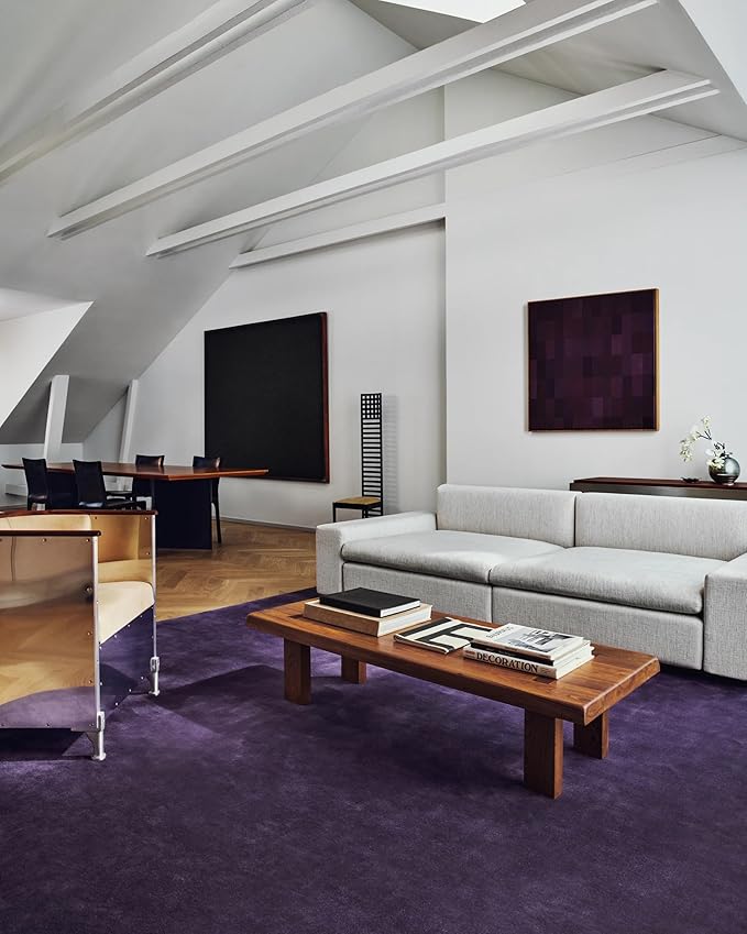 Hand-Tufted Wool Rectangle Area Rug – Soft Premium Wool Carpet for Living Room, Bedroom & Home Décor – 9X13 ft| Lilac – Durable, Non-Slip Backing, Handcrafted Rug