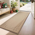 BEQHAUSE Door Mat 24" x 60", Non-Slip Door Mats Indoor Entryway Rugs Washable Low-Profile Absorbent and Stain Resist Floor Mats, Dog Door Mat for Front Back Door, Muddy Wet Shoes & Paws, Beige