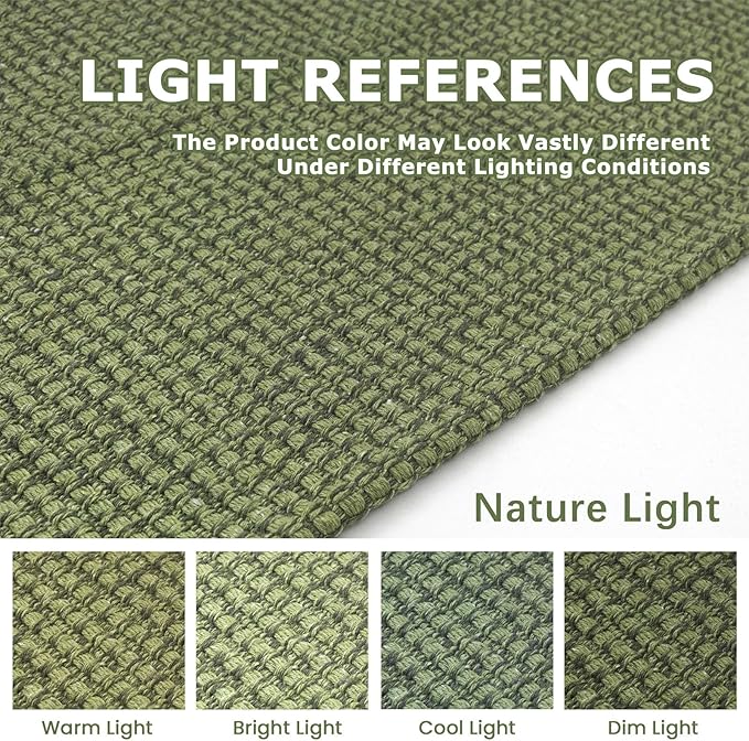 KOZYFLY Extra Long Runners for Hallways 3x20 ft Washable Kitchen Runner Non Slip Rubber Backed Hallway Rug Cotton Entryway Runner Rug Floor Carpet for Indoor Hall, Kitchen, Bright Green/Earthy Green