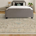 RUGGABLE Washable Vintage Area Rug – Kamran Ivory Opal 9x12, Stain-Resistant, Non-Slip – Large Machine Washable Rugs for Living Room, Bedroom, Hallway, Entryway & Office–with Standard Pad