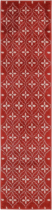 Nourison Home Nourison Essentials Brick Ivory 2'2" x 7'6" Area Rug - Easy Clean, Non Shedding, Bed Room, Living Room, Dining Room, Kitchen (8' Runner)