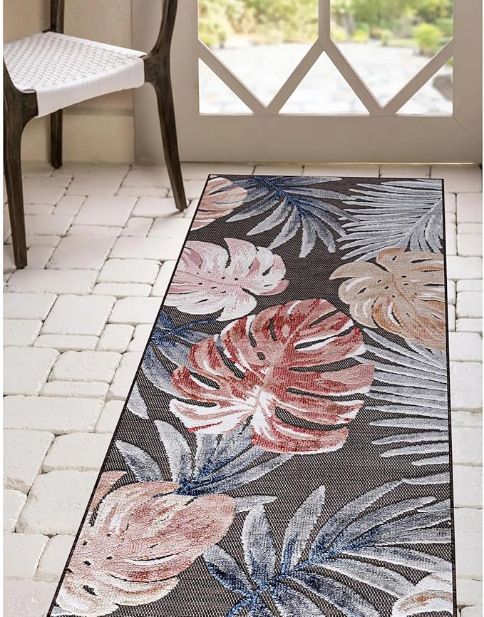 CAMILSON Runner Outdoor Rugs Oriental Retro Traditional Floral Medallion Area Rug 2x7 Non-Shedding Stain Resistant Indoor Carpet for Bathroom Hallway Kitchen Office (2 x 7 / Brown)