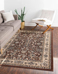 Unique Loom Sialk Hill Collection Area Rug - Washington (6' 1" x 9' Rectangle Brown/Black)