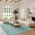 Nourison Home Versatile Aqua Teal 9' x 12' Area Rug - Easy Clean, Non Shedding, Bed Room, Living Room, Dining Room, Kitchen (9' x 12')
