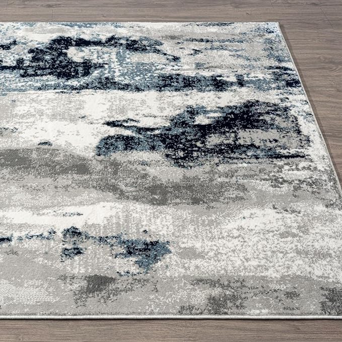 LUXE WEAVERS Kimberly Collection Ivory 9x12 Modern Abstract Area Rug