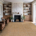 Beverly Rug Easy Jute Checkered Squared Rug 9x12 Washable Large Indoor Outdoor Area Rugs for Living Dining Room Patio Office Stain Resistant Non Shedding Casual Indoor Outside Carpet 9 x 12 Natural
